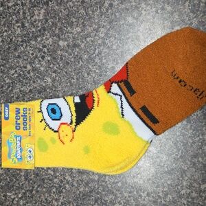 SpongeBob SquarePants Yellow and Brown Crew Socks